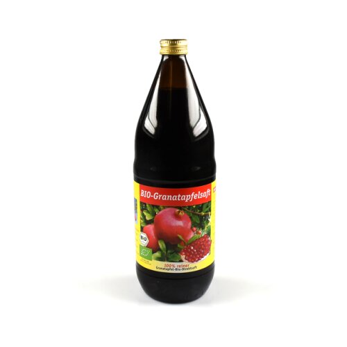 Granatapfel-Saft mit BIO-Siegel, 100% Direktsaft, Glasflasche, 1 Flasche / 1 Liter